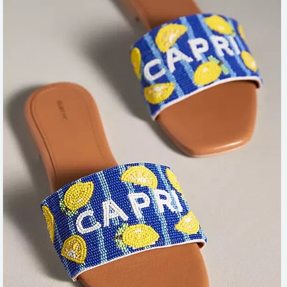 Maeve Fiona Beaded Slide Sandals